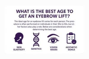 Infographic for the Best Age for an Eyebrow Lift