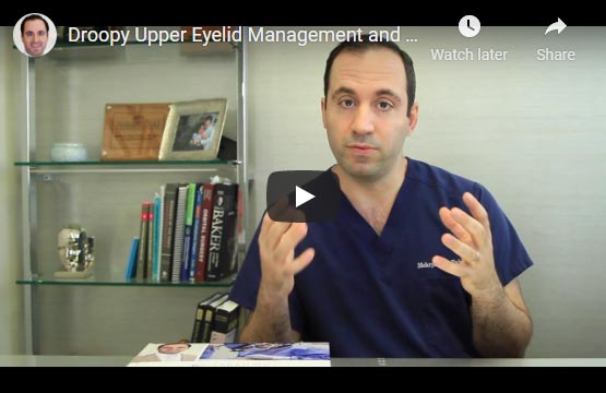 In the video, Dr. Taban discusses management of droopy upper eyelids