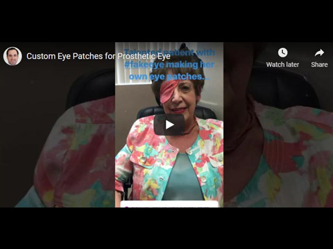 Custom Eye Patches for Prosthetic Eye click to see video